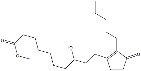 η-Hydroxy-3-oxo-2-pentyl-1-cyclopentene-1-decanoic acid methyl ester Struktur