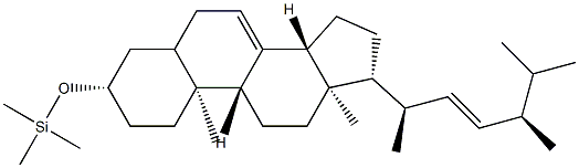 Trimethyl[[(22E)-ergosta-7,22-dien-3β-yl]oxy]silane Struktur