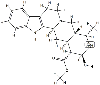 17β-Hydroxy-19α-methyl-18-oxayohimban-16α-carboxylic acid methyl ester Struktur