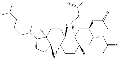 5α-Cholestane-2α,3β,19-triol triacetate Struktur