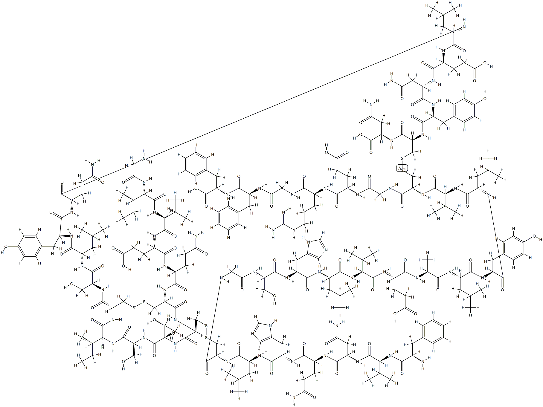 insulin, despentapeptide(B26-B30)- Struktur