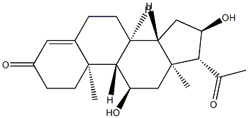 11α,16α-Dihydroxypregn-4-ene-3,20-dione Struktur