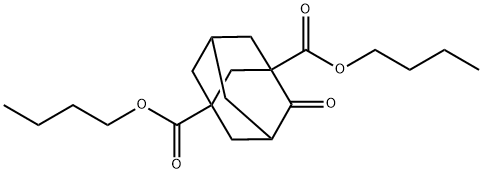 4-Oxotricyclo[3.3.1.13,7]decane-1,3-dicarboxylic acid dibutyl ester Struktur