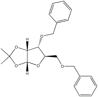 α-D-Ribofuranose, 1,2-O-(1-methylethylidene)-3,5-bis-
O-(phenylmethyl)- Struktur