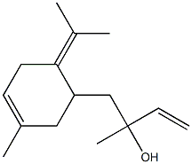 α-Ethenyl-α,3-dimethyl-6-(1-methylethylidene)-3-cyclohexene-1-ethanol Struktur