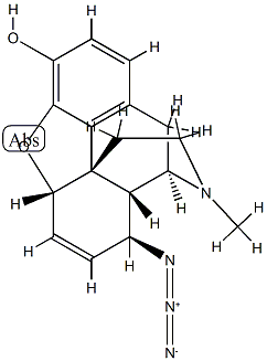 8β-Azido-6,7-didehydro-4,5α-epoxy-17-methylmorphinan-3-ol Struktur