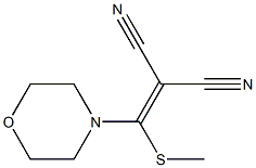 (METHYLTHIO)(MORPHOLIN-4-YL)METHYLENE]MALONONITRILE Struktur