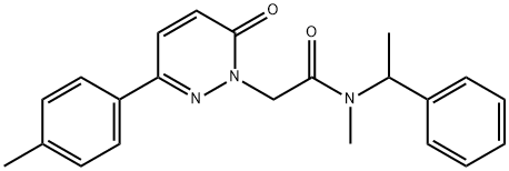 N-Methyl-N-(α-methylbenzyl)-6-oxo-3-(p-tolyl)-1(6H)-pyridazineacetamide Struktur