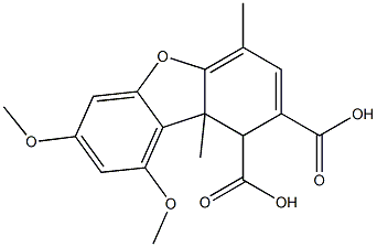 1,9b-Dihydro-7,9-dimethoxy-4,9b-dimethyl-1,2-dibenzofurandicarboxylic acid Struktur