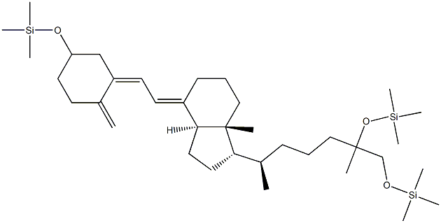 [[(5Z,7E)-9,10-Secocholesta-5,7,10(19)-triene-3β,25,26-triyl]tris(oxy)]tris(trimethylsilane) Struktur