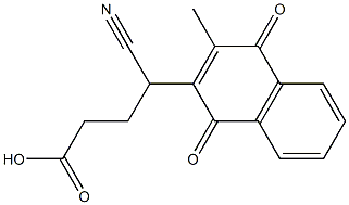 γ-Cyano-1,4-dihydro-3-methyl-1,4-dioxo-2-naphthalenebutanoic acid Struktur