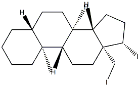 17β,18-Diiodo-5α-androstane Struktur