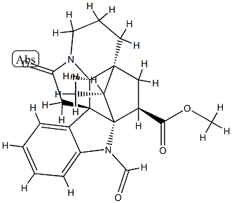 (5α,12β,19α,20R)-1-Formyl-10-oxo-2α,20-cycloaspidospermidine-3β-carboxylic acid methyl ester Struktur