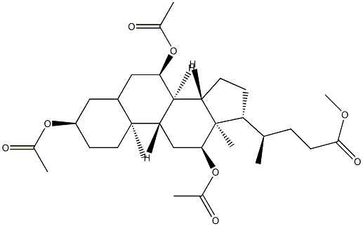 3α,7α,12α-Tris(acetyloxy)cholan-24-oic acid methyl ester Struktur