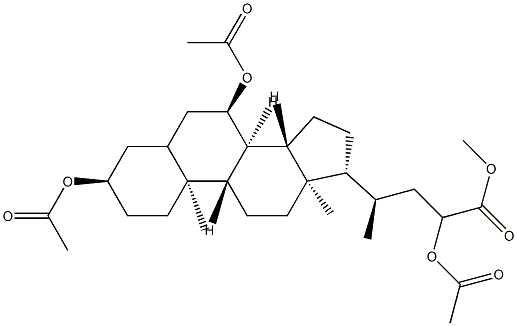 3α,7α,23-Tris(acetyloxy)cholan-24-oic acid methyl ester Struktur