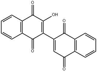 3-Hydroxy-2,2'-binaphthalene-1,1',4,4'-tetrone Struktur