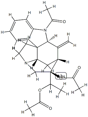 1-Acetyl-16,17-didehydrocuran-19,20-diol diacetate Struktur