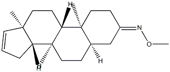 5β-Androst-16-en-3-one O-methyl oxime Struktur