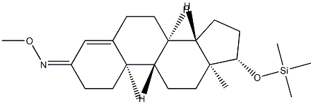 17β-(Trimethylsiloxy)androst-4-en-3-one O-methyl oxime Struktur