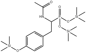 [α-(Acetylamino)-4-(trimethylsiloxy)phenethyl]phosphonic acid bis(trimethylsilyl) ester Struktur