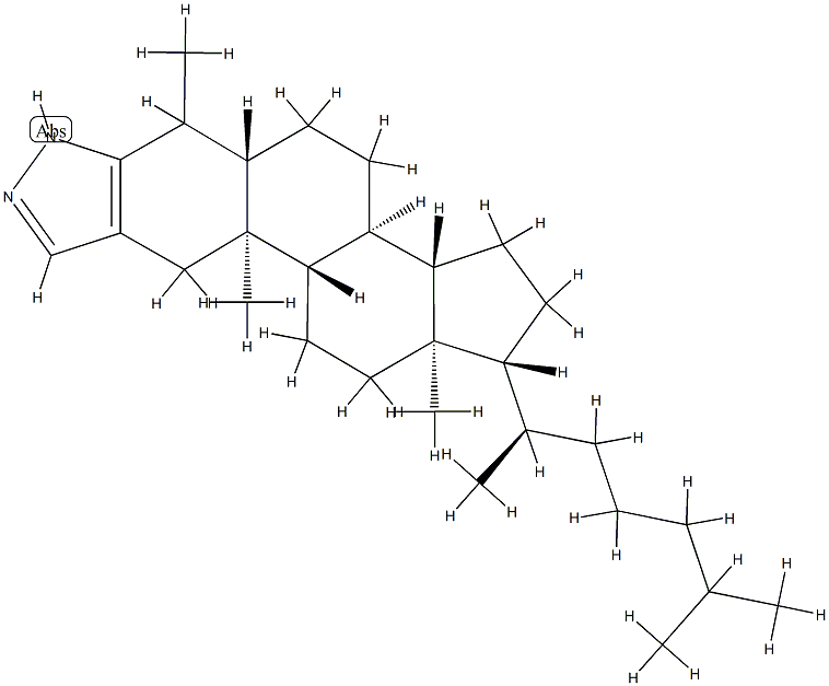 4-Methyl-2'H-5α-cholest-2-eno[3,2-c]pyrazole Struktur