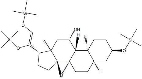 3α,20,21-Tris[(trimethylsilyl)oxy]-5β-pregn-20-en-11β-ol Struktur