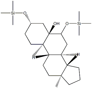 3β,6-Bis[(trimethylsilyl)oxy]-5α-androstan-5-ol Struktur