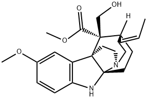 (16R)-17-Hydroxy-10-methoxy-2,4(1H)-cyclo-3,4-secoakuammilan-16-carboxylic acid methyl ester Struktur