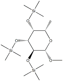 Methyl 2-O,3-O,4-O-tris(trimethylsilyl)-6-deoxy-β-L-galactopyranoside Struktur