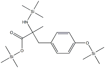 4-(Trimethylsilyloxy)-α-methyl-α-(trimethylsilylamino)benzenepropionic acid trimethylsilyl ester Struktur