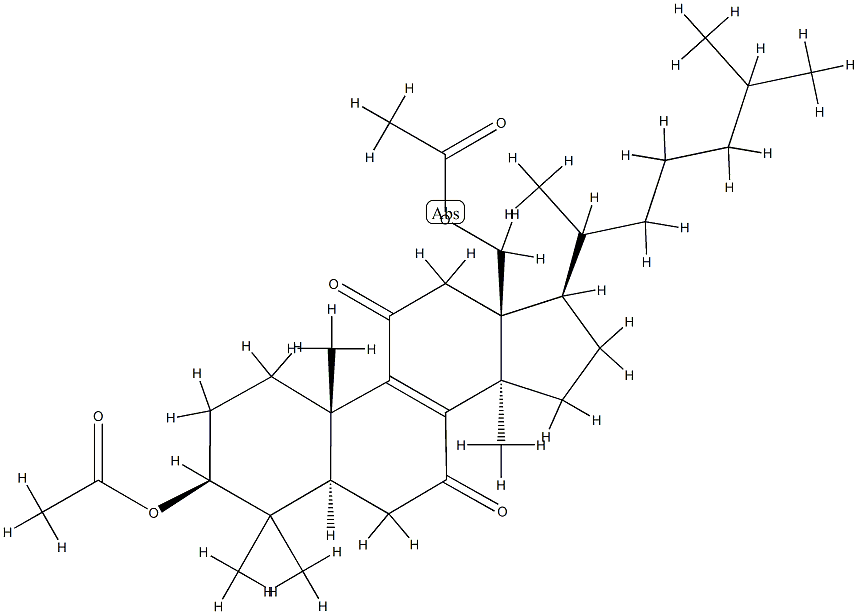 (20ξ)-3β,18-Bis(acetyloxy)-5α-lanost-8-ene-7,11-dione Struktur