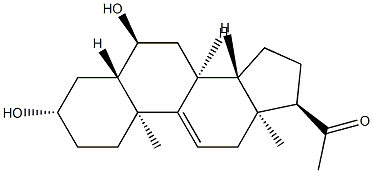 (17α)-3β,6α-Dihydroxy-5α-pregn-9(11)-en-20-one Struktur