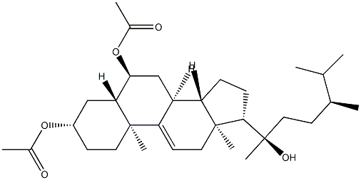 (20R)-5α-Ergost-9(11)-ene-3β,6α,20-triol 3,6-diacetate Struktur