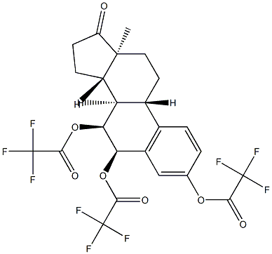 3,6α,7α-Tris[(trifluoroacetyl)oxy]estra-1,3,5(10)-trien-17-one Struktur