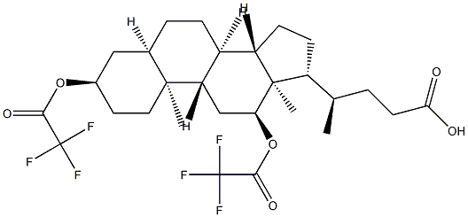 3α,12α-Bis[(trifluoroacetyl)oxy]-5β-cholan-24-oic acid Struktur