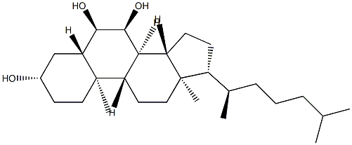 5α-Cholestane-3β,6α,7α-triol Struktur