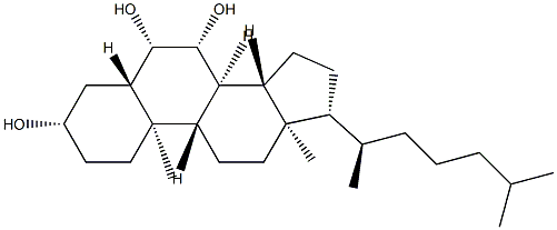 5α-Cholestane-3β,6β,7β-triol Struktur