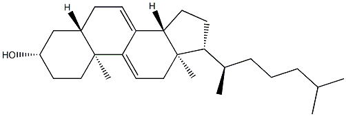 5α-Cholesta-7,9(11)-dien-3β-ol Struktur