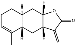 (3aS)-3a,4,4aβ,7,8,8a,9,9aβ-Octahydro-5,8aα-dimethyl-3-methylenenaphtho[2,3-b]furan-2(3H)-one Struktur