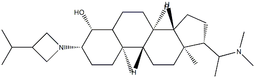 20-Dimethylamino-3β-(3-isopropyl-1-azetidinyl)pregnan-4β-ol Struktur