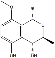 1H-2-Benzopyran-4,5-diol, 3,4-dihydro-8-methoxy-1,3-dimethyl-, (1R,3R,4S)-rel- (9CI) Struktur