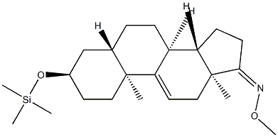 3α-(Trimethylsiloxy)-5α-androst-9(11)-en-17-one O-methyl oxime Struktur