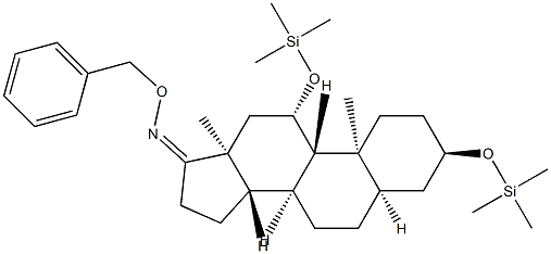 3α,11β-Bis(trimethylsiloxy)-5β-androstan-17-one O-benzyl oxime Struktur