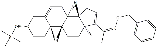 3β-(Trimethylsiloxy)pregna-5,16-dien-20-one O-benzyl oxime Struktur