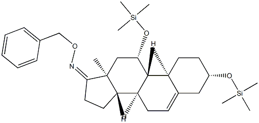 3β,11β-Bis(trimethylsiloxy)androst-5-en-17-one O-benzyl oxime Struktur