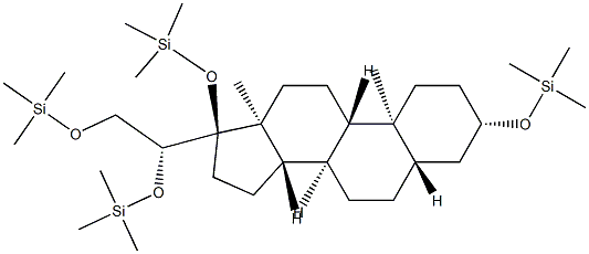 [[(20R)-5α-Pregnane-3β,17,20,21-tetryl]tetrakis(oxy)]tetrakis(trimethylsilane) Struktur