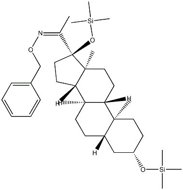 3β,17-Bis(trimethylsiloxy)-5α-pregnan-20-one O-benzyl oxime Struktur