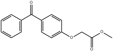 methyl 2-(4-benzoylphenoxy)acetate Struktur