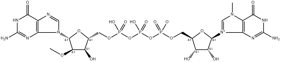 7-methylguanosine-5'-triphosphoryl-2'-O-methylguanosine Struktur