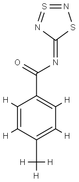 N-(1,3,2,4-Dithiadiazol-3-SIV-5-ylidene)-p-methylbenzamide Struktur